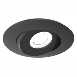 Ansell Lighting AERGO/1/BK Ergo Black IP44 4W 480Lm 80mm Round 3CCT Selectable LED Adjustable Downlight
