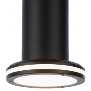Ansell Lighting AHALO1/BL/1 Halo Highbay 1 Black IP44 10W/25W 1200-3000Lm 331mm Round Wattage & 2CCT Selectable LED Decorative High Bay Wiyh Halo Ring
