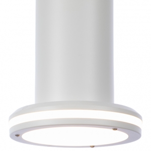 Ansell Lighting AHALO1/WH/1 Halo Highbay 1 White IP44 10W/25W 1200-3000Lm 331mm Round Wattage & 2CCT Selectable LED Decorative High Bay With Halo Ring