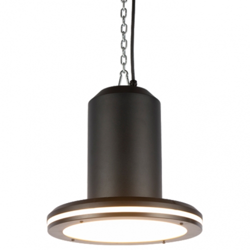 Ansell Lighting AHALO2/BL/1 Halo Highbay 2 Black IP44 75W/150W 9200-18000Lm 578mm Round Wattage & 2CCT Selectable LED Decorative High Bay With Halo Ring