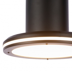 Ansell Lighting AHALO2/BL/1 Halo Highbay 2 Black IP44 75W/150W 9200-18000Lm 578mm Round Wattage & 2CCT Selectable LED Decorative High Bay With Halo Ring