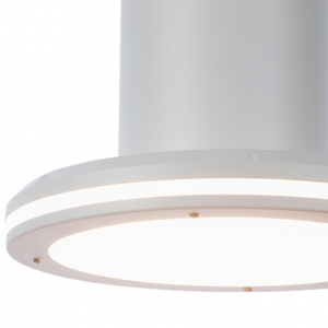 Ansell Lighting AHALO2/WH/1 Halo Highbay 2 White IP44 75W/150W 9200-18000Lm 578mm Round Wattage & 2CCT Selectable LED Decorative High Bay With Halo Ring