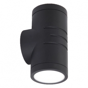 Ansell Lighting AREELEDWL Reef Black IP65 10W 890Lm Up And Down 3CCT Selectable LED Tubular Wall Light