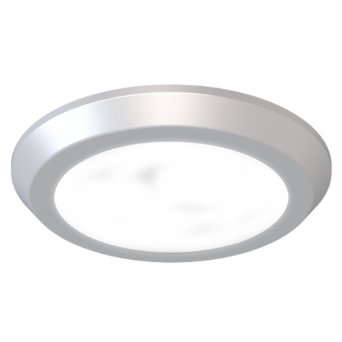 Ansell Lighting AREVR/1/SI/CW Reveal R Silver IP20 1.8W 110Lm 12V 120mm Round LED Colour Selectable LED Undercabinet Light With Cool White 4000K LEDs - Requires Driver