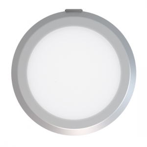 Ansell Lighting AREVR/1/SI/CW Reveal R Silver IP20 1.8W 110Lm 12V 120mm Round LED Colour Selectable LED Undercabinet Light With Cool White 4000K LEDs - Requires Driver