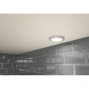 Ansell Lighting AREVR/1/SI/CW Reveal R Silver IP20 1.8W 110Lm 12V 120mm Round LED Colour Selectable LED Undercabinet Light With Cool White 4000K LEDs - Requires Driver
