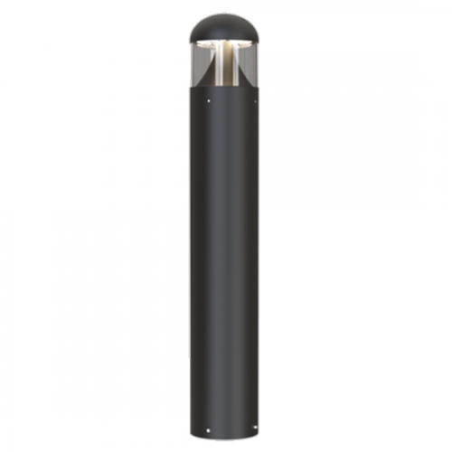 Ansell Lighting ATAURO/1/BK/SM3 Tauro Black Self-Test Emergency IP66 6W-24W 750-2900Lm 1040mm Wattage & 2CCT LED Bollard With Lensed Optic