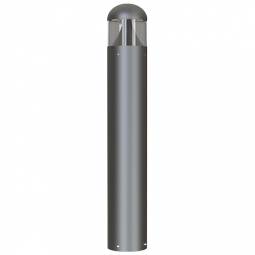 Ansell Lighting ATAURO/1/SG/SM3 Tauro Silver Grey Self-Test Emergency IP66 6W-24W 750-2900Lm 1040mm Wattage & 2CCT LED Bollard With Lensed Optic