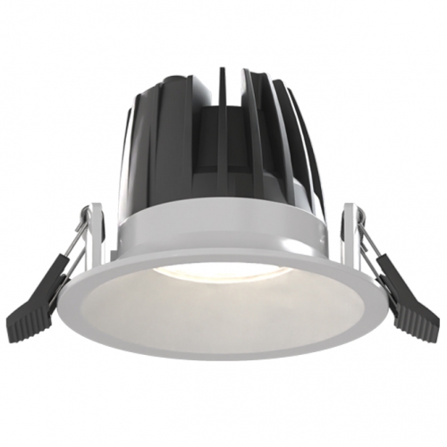 Ansell Lighting  AUND1/1/CW Unity 1 Sand White IP65 10W 1200Lm 90mm Round LED Commercial Downlight With Cool White 4000K LEDs