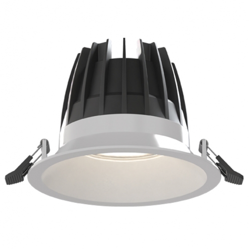 Ansell Lighting  AUND2/1/CW Unity 2 Sand White IP65 14W 1800Lm 140mm Round LED Commercial Downlight With Cool White 4000K LEDs