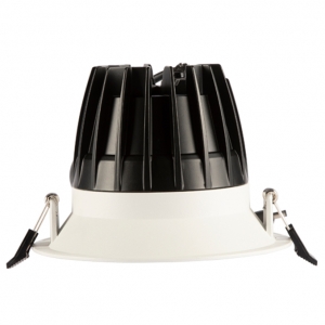Ansell Lighting  AUND2/1/WW Unity 2 Sand White IP65 14W 1900Lm 140mm Round LED Commercial Downlight With Warm White 3000K LEDs