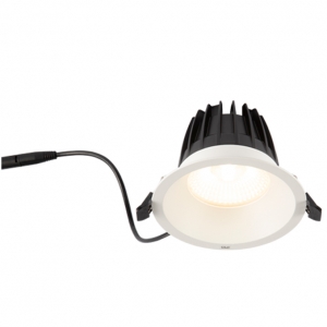 Ansell Lighting  AUNW2/1/WW Unity 2 Sand White IP65 24W 3100Lm 165mm Round LED Commercial Wallwash Downlight With Warm White 3000K LEDs