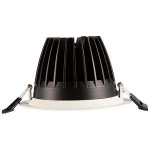 Ansell Lighting  AUND3/1/CW Unity 3 Sand White IP65 24W 3200Lm 175mm Round LED Commercial Downlight With Cool White 4000K LEDs