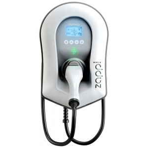 Myenergi ZAPPI-2H22TW-G White IP65 22kW 32A Three-Phase App Controllable Tethered EV Wall Charger With Single Gun + 6.5m Lead, Ethernet + Wi-Fi & PEN Earth Protection