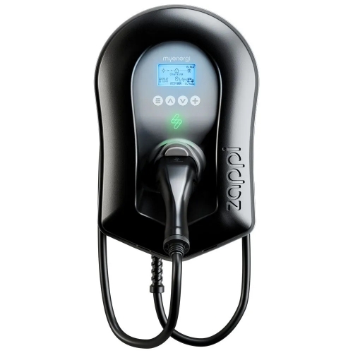 Myenergi ZAPPI-2H22TB-G Black IP65 22kW 32A Three-Phase App Controllable Tethered EV Wall Charger With Single Gun + 6.5m Lead, Ethernet + Wi-Fi & PEN Earth Protection