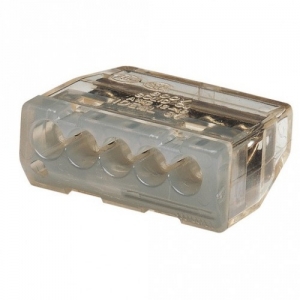 Ideal Industries 30-0087 IN-SURE® Grey 5 Way Push-In Wire Connector (Pack Size 50) 24A 450V 0.75mm² - 4mm²
