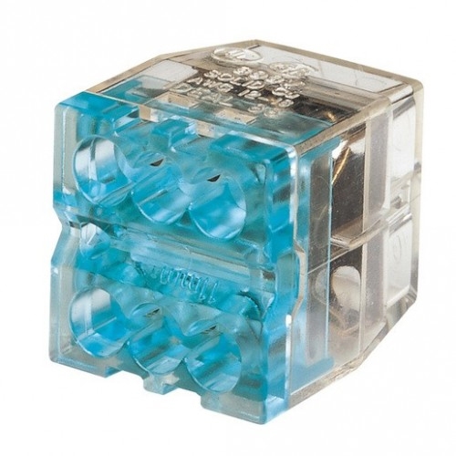 Ideal Industries 30-0088 IN-SURE® Blue 6 Way Push-In Wire Connector (Pack Size 50) 24A 450V 0.75mm² - 4mm²