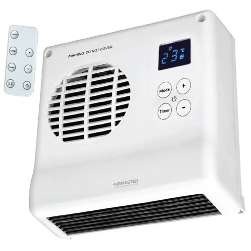 CED Electrical BFH2LT Airmaster White 2000W Programmable Electric Downflow Fan Heater With 7-Day / 24-Hour Timer & Remote Control