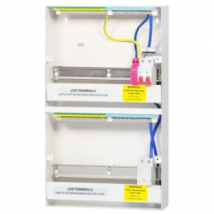 Fusebox F3023MZ F3 Series White 23 (11/12) Way 100A Dual Row Surge Protected Switch Isolator Consumer Unit