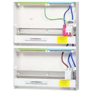 Fusebox F3031MZ F3 Series White 31 (15/16) Way 100A Dual Row Surge Protected Switch Isolator Consumer Unit