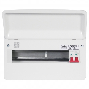 Fusebox F3012M F3 Series White 12 Way 100A Switch Isolator Consumer Unit