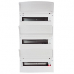 Fusebox F3048M F3 Series White 48 Way (16/16/16) 100A Triple Row Surge Protected Switch Isolator Consumer Unit