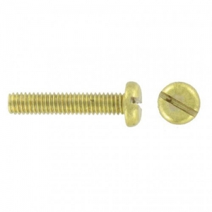 Deligo BPR416 Brass Slotted Pan Head Machine Screw M4 x 16mm (Pack Size 100)