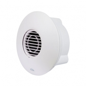 Airflow 72687257 iCON30 White Round Low Energy Axial Fan With Iris Shutter For Remote Switching IPX4 230V DiaØ : 225mm | Spigot DiaØ : 100mm
