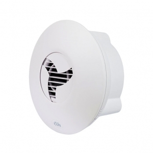 Airflow 72687257 iCON30 White Round Low Energy Axial Fan With Iris Shutter For Remote Switching IPX4 230V DiaØ : 225mm | Spigot DiaØ : 100mm