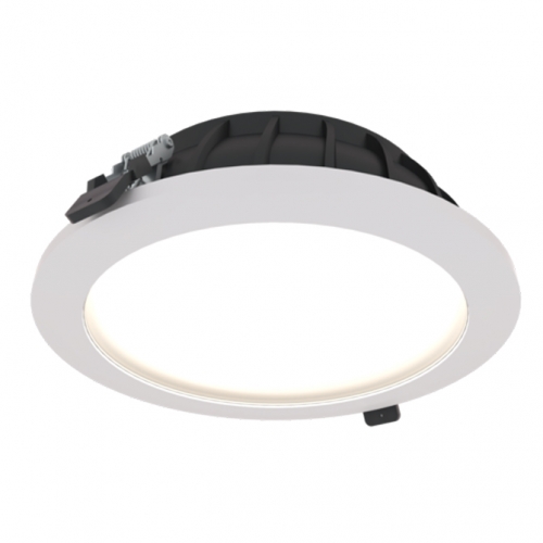 Ansell Lighting AGAL/1 Galaxy White IP65 11W/16W 1600-2300Lm 226mm Round Wattage & 3CCT Selectable UGR LED Commercial Downlight