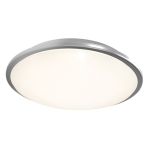 Ansell Lighting AECLED/SC/CCT Eclipse Satin Chrome IP20 8.5W-20.5W 1200-2800Lm 435mm Round Wattage & 2CCT Selectable Decorative LED Bulkhead With Opal Diffuser & Integral Microwave Sensor