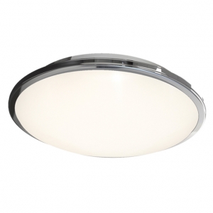 Ansell Lighting AECLED/CH/CCT/M3 Eclipse Chrome IP20 Emergency 8.5W-20.5W 1200-2800Lm 435mm Round Wattage & 2CCT Selectable Decorative LED Bulkhead With Opal Diffuser & Integral Microwave Sensor