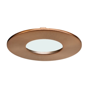 Aurora Lighting AU-BZF93SC EFDPro Satin Copper IP65 90mm Round Fixed Bezel For AU-DLM981 GU10 Fire-Rated Downlights