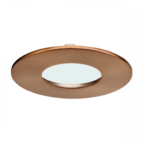 Aurora Lighting AU-BZF93SC EFDPro Satin Copper IP65 90mm Round Fixed Bezel For AU-DLM981 GU10 Fire-Rated Downlights