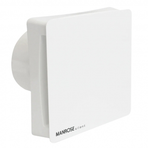 Manrose CSF100H Conceal White IP20 Silent Low Energy Axial Fan With Humidistat & Backdraught Shutters