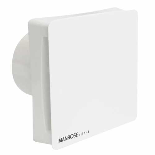 Manrose CSF100H Conceal White IP20 Silent Low Energy Axial Fan With Humidistat & Backdraught Shutters