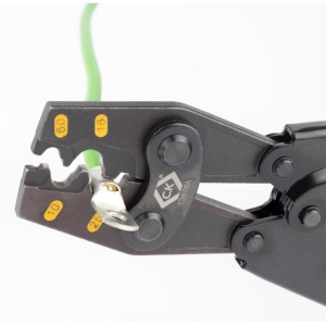 CK Tools T3676A 365mm Heavy Duty Ratchet Crimping Tool For 6mm²-25mm² Non Insulated Bellmouth Ferrules