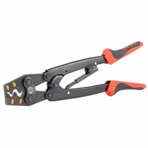 CK Tools T3676A 365mm Heavy Duty Ratchet Crimping Tool For 6mm²-25mm² Non Insulated Bellmouth Ferrules