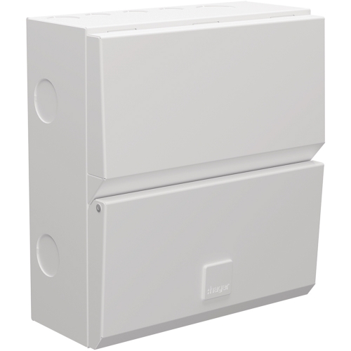 Hager VME106 Design Evo White 6 Way Switch Isolator Consumer Unit With 100A Isolator