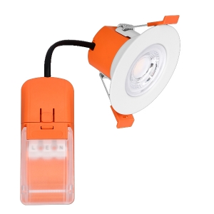 Aurora Lighting FD1/CS White 6W 540Lm Dimmable CCT LED Fire Rated Downlight IP65 - Includes Bezel