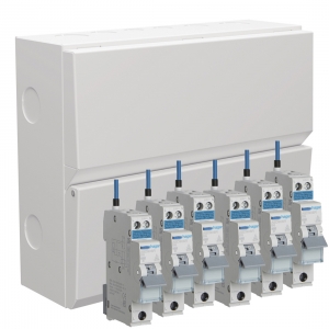 Hager VME109SPD Design Evo White 9 Way SPD Switch Isolator Consumer Unit With 100A Isolator & Type 2 Surge Protection Device