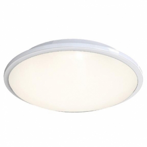Ansell Lighting AECLED/W/CCT/MWS/M3 Eclipse MultiLED White Aluminium Round Emergency LED Decorative Internal Drum Luminaire With Colour Selectable LEDs, Opal Diffuser & Microwave Sensor IP20 11W / 14W / 25W 1200Lm - 2800Lm Dia Ø: 435mm