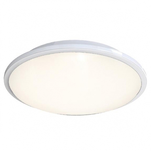 Ansell Lighting AECLED/W/CCT/MWS/M3 Eclipse MultiLED White Aluminium Round Emergency LED Decorative Internal Drum Luminaire With Colour Selectable LEDs, Opal Diffuser & Microwave Sensor IP20 11W / 14W / 25W 1200Lm - 2800Lm Dia Ø: 435mm