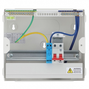 BG Electrical CF12MS9-PP 9 Way Pre-Populated Surge Protected Switch Isolator Consumer Unit With 2x6A + 1x16A + 3x32A RCBOs & 3 Blank Modules