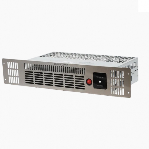 Eterna E12PH2R 2kW Electric Plinth Heater (500mm wide x 105mm high) with Integral Controls, Remote Control & 3 Interchangeable Fascias - Brown + White
