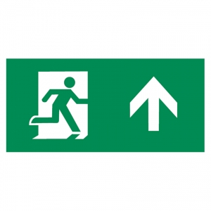 Knightsbridge EMRUNU Running Man / Up Arrow Emergency Legend For EMRUNLT Emergency Exit Boxes