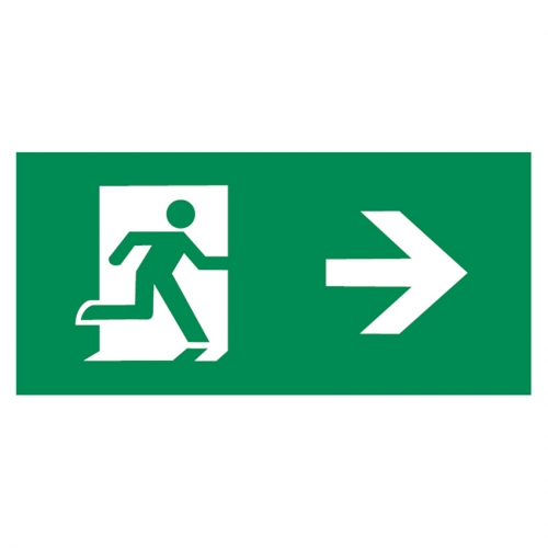 Knightsbridge EMRUNR Running Man / Right Arrow Emergency Legend For EMRUNLT Emergency Exit Boxes