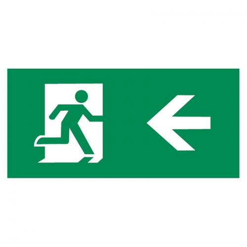 Knightsbridge EMRUNL Running Man / Left Arrow Emergency Legend For EMRUNLT Emergency Exit Boxes