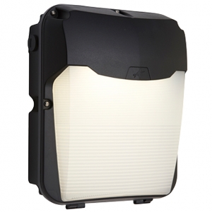 Ansell Lighting ALWP/1 Lynx Black IP65 17-26W 1400-2200Lm Wattage & 2CCT Selectable LED Wallpack Style Bulkhead With Opal Diffuser