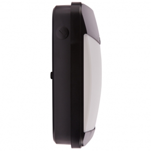 Ansell Lighting APANLED/SM3 Panther Black Self-Test Emergency IP65 25W 2300Lm 3CCT Selectable LED Wallpack Style Bulkhead With Opal Diffuser